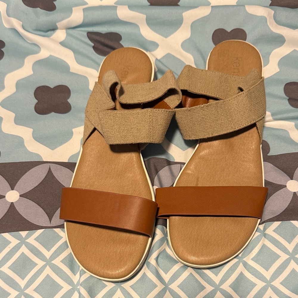 Kensie Tan and Brown Women's Sandals